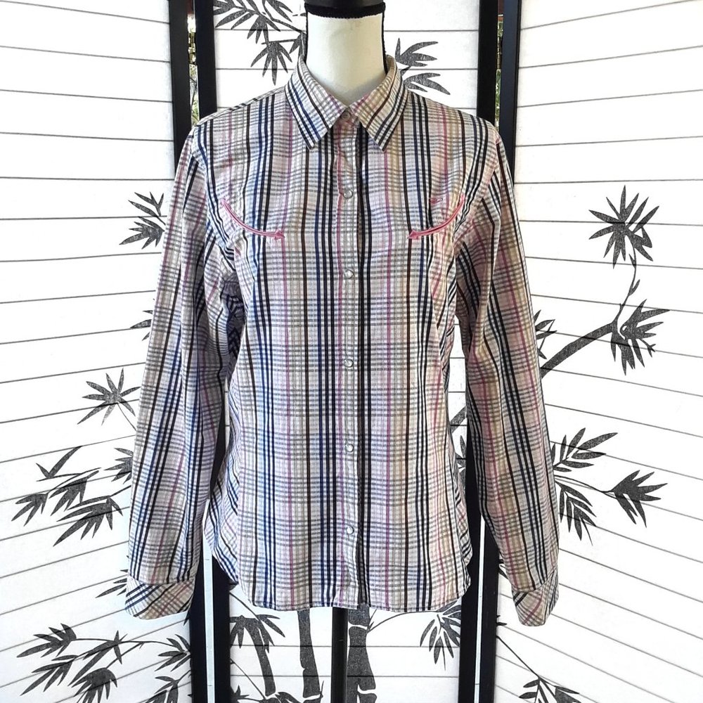 Roper Colorful Plaid Retro Western Snap Button Top